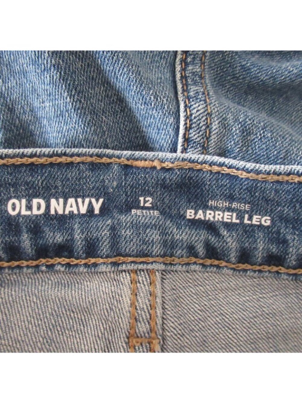 Old Navy Jeans 12 High Rise Barrel Leg Plus Size Distressed - Picture 7 of 7